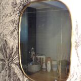 Mirror 60x80 cm brass frame