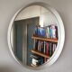 Scandinavian white round modern mirror - 60cm
