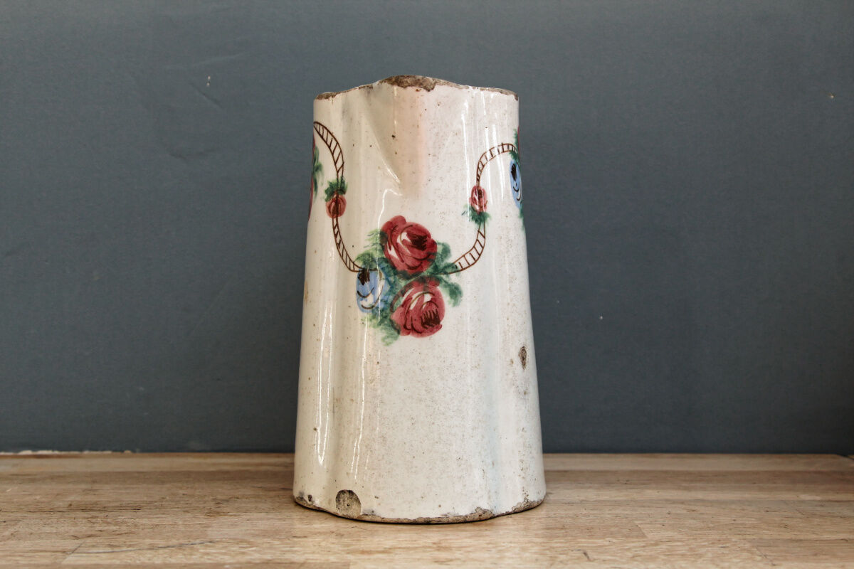 Flower pitcher in 19th century earthenware