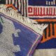 Afghan carpet 80s MOTIF VILLAGE IN PRINTEMPS 85x148cm