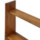 Vintage wooden wall shelve rack bookshelf in pinewood minimalist design