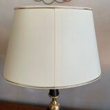 Lampe de bureau cuir et laiton