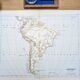 South America, vintage map, 1887, Authentic
