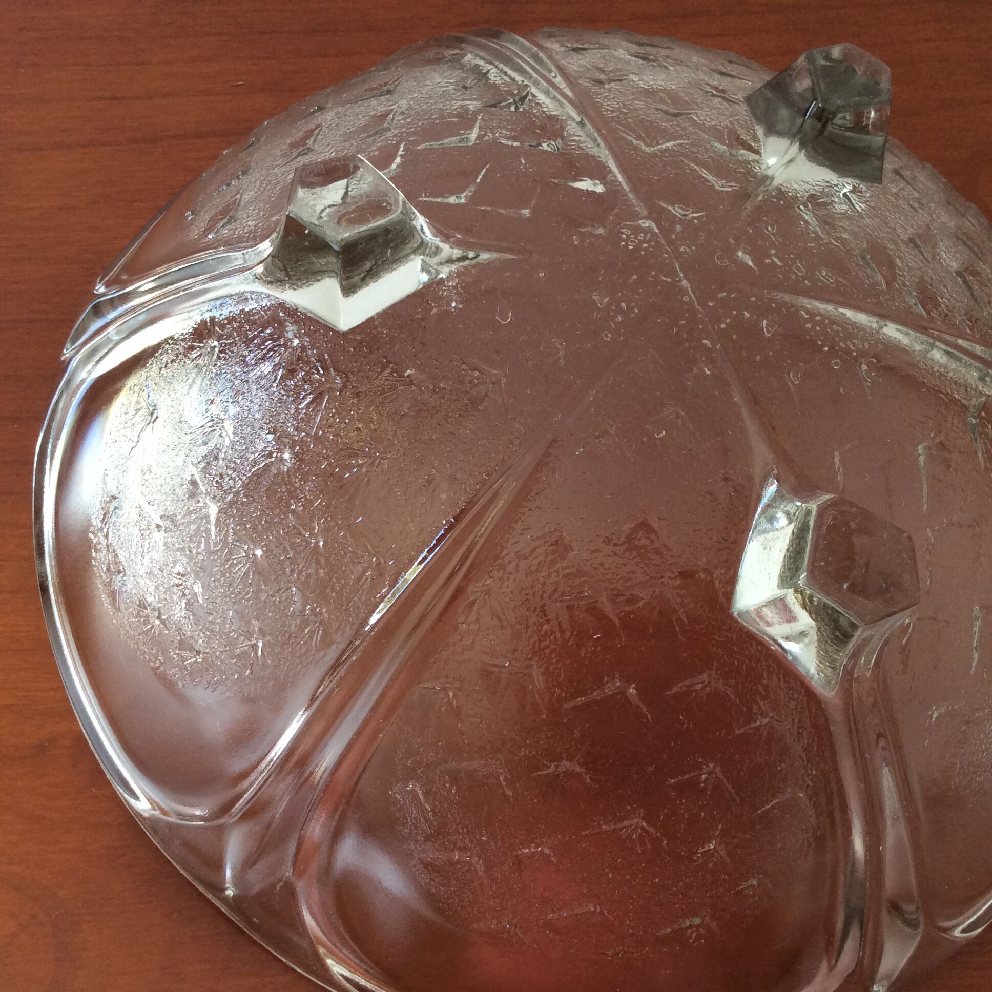 Fruit salad set on 3 glass feet (bowl and 7 cups)