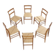 6 Superleggera dining chairs by Gio Ponti for Cassina, 1970’s