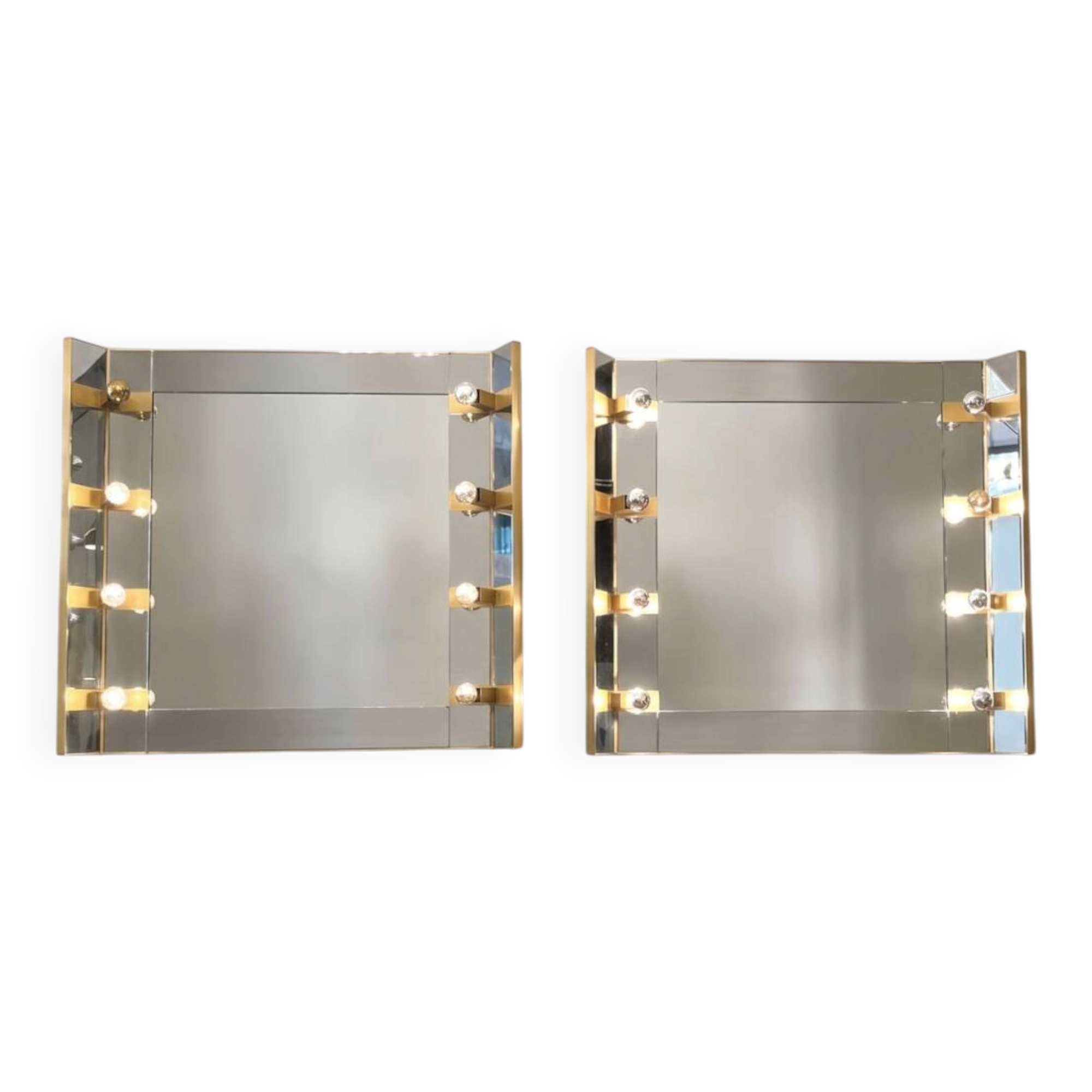 Miroir lumineux Sciolari Italie vers 1970