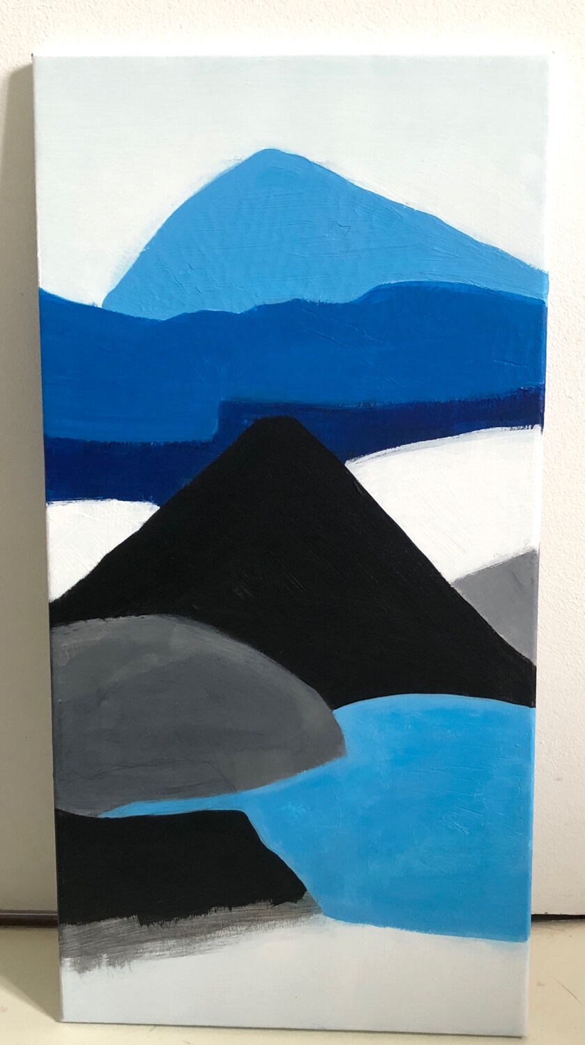 Tableau contemporain bleu