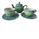 Portuguese tea service hand-painted ceramic