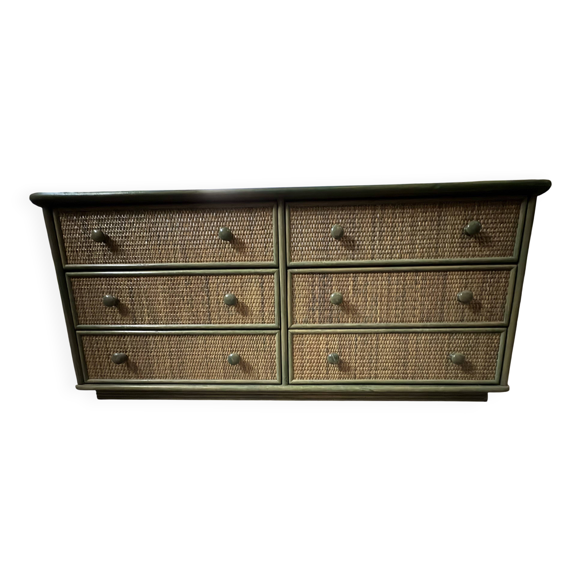 double commode Rotin