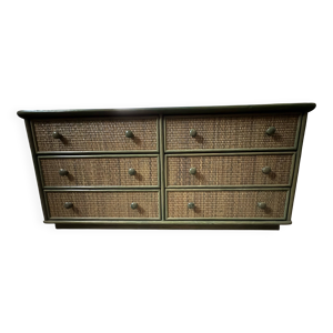 double commode Rotin