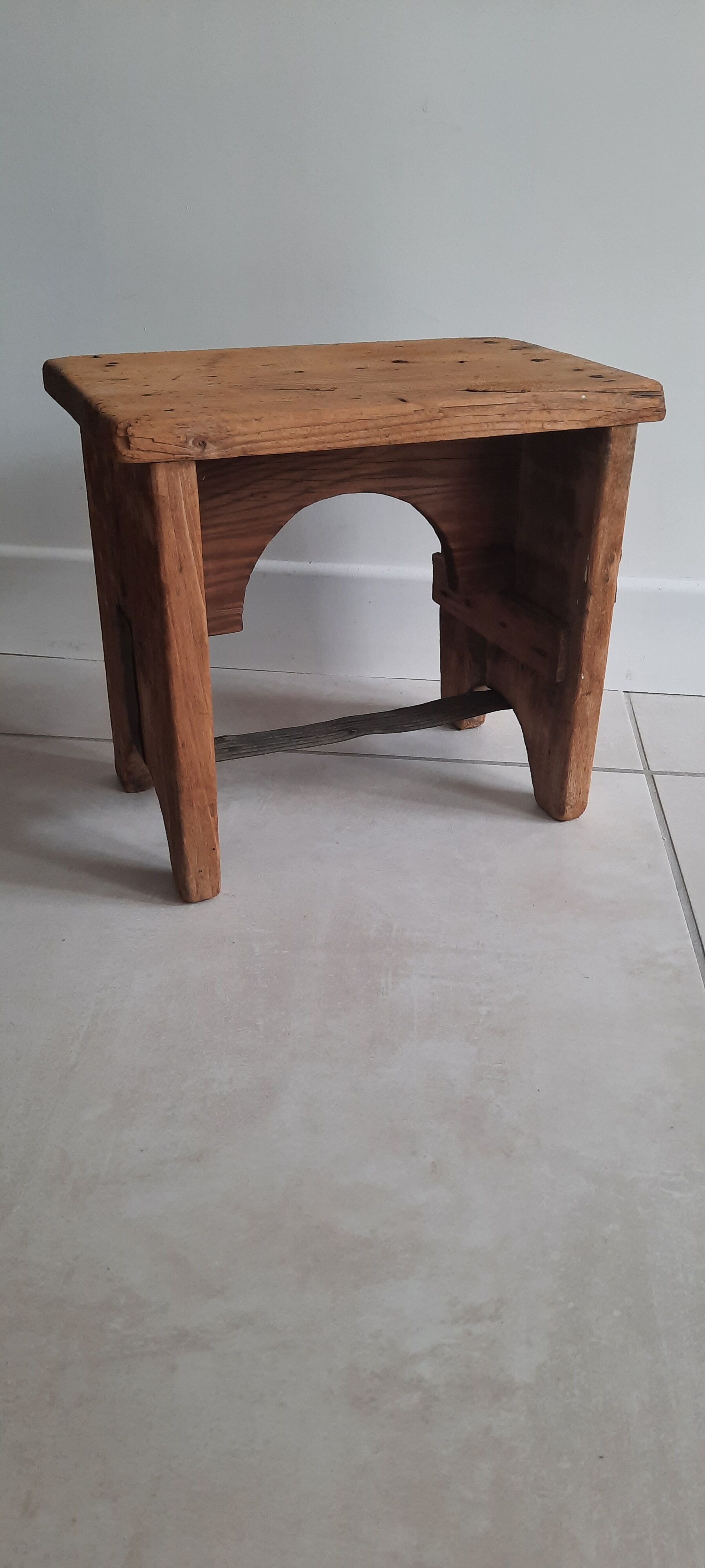 Bench in very old pine