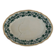 Antique oval ceramic plate by Richard, decorations, Italy, 19th century.
