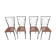 Set of 4 chairs in metal and formica "ideal kitchen" 1950/1960