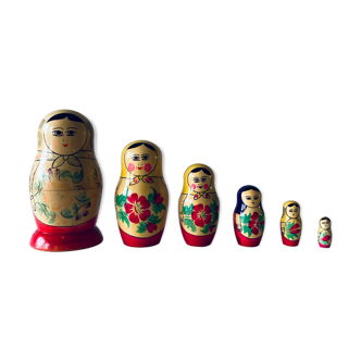 Ancient Matriochka, vintage Russian dolls