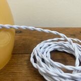 Lampe balade opaline jaune pale vintage