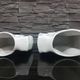 Set of two vases, white, porcelain, Eschenbach, Germany, 1970s
