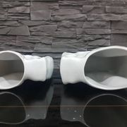Set of two vases, white, porcelain, Eschenbach, Germany, 1970s