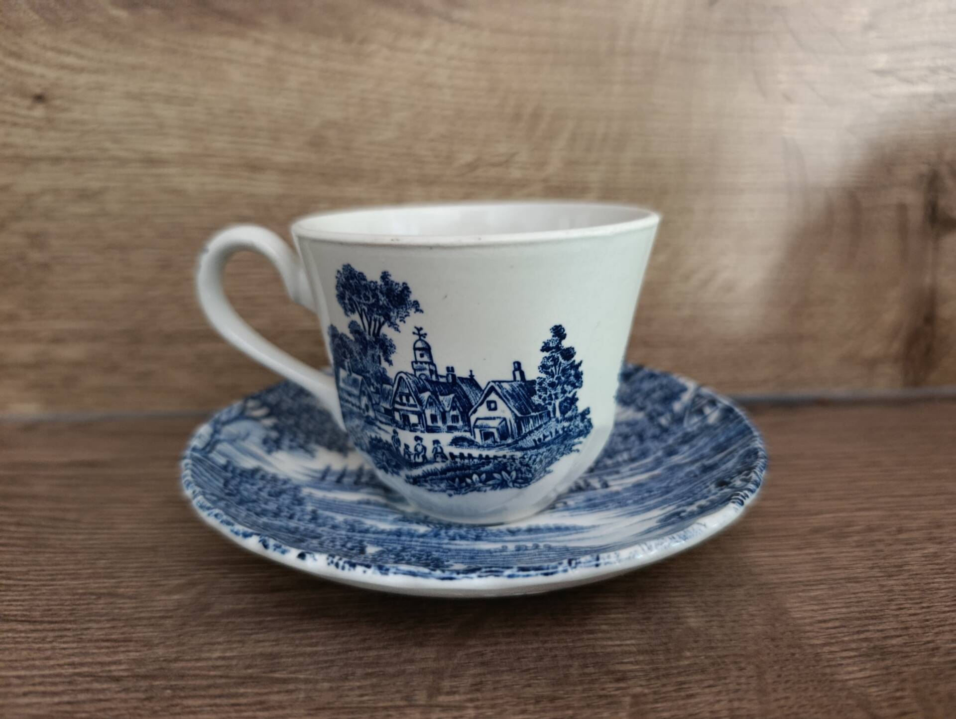 cup and its saucer English blue earthenware | Ridgway Staffordshire