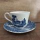 cup and its saucer English blue earthenware | Ridgway Staffordshire
