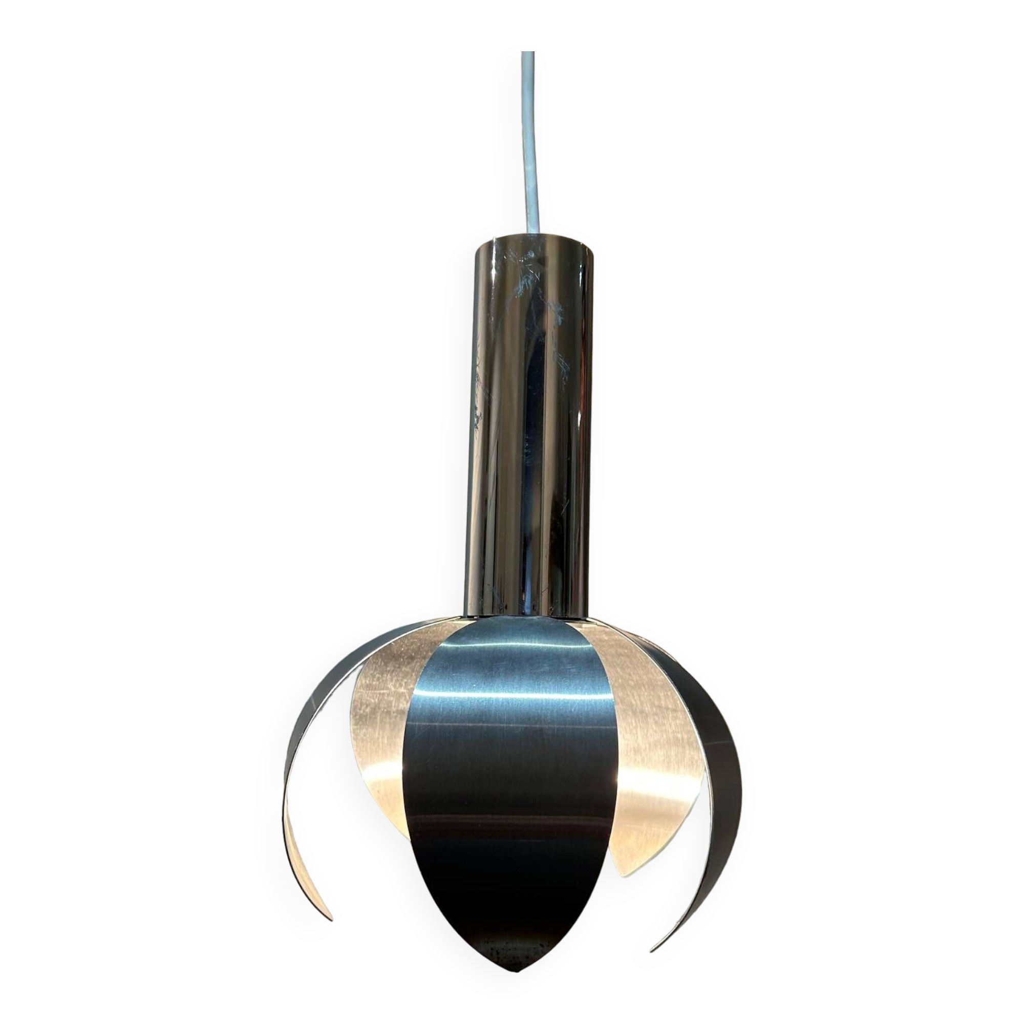 suspension chrome et acier brossé