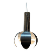 chrome and brushed steel pendant light