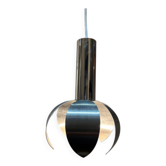 chrome and brushed steel pendant light