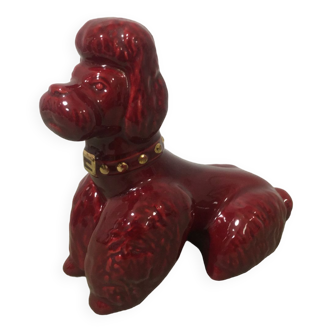Ceramic red poodle