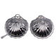 Vintage silver metal shells