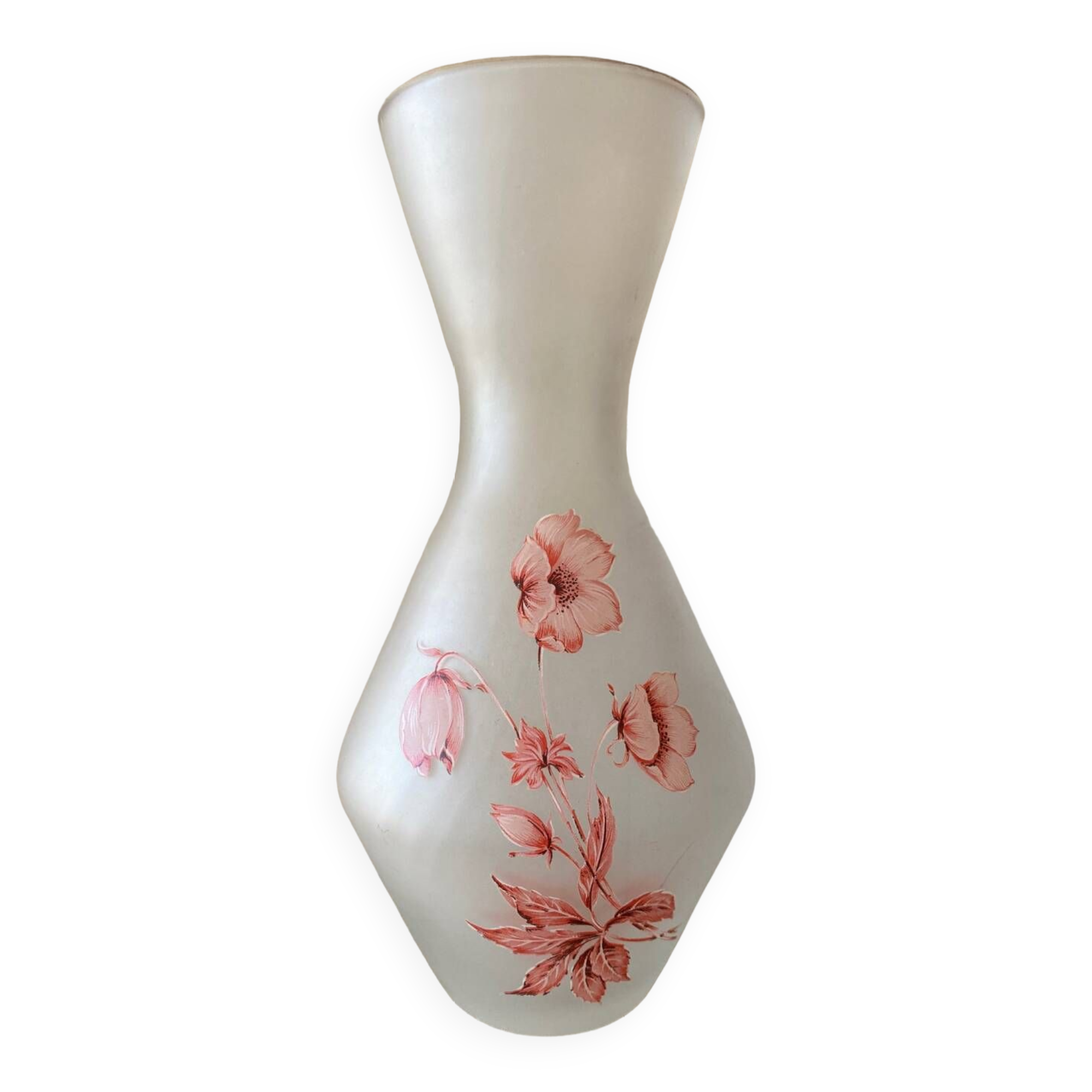 Vase kitsch avec décor floral