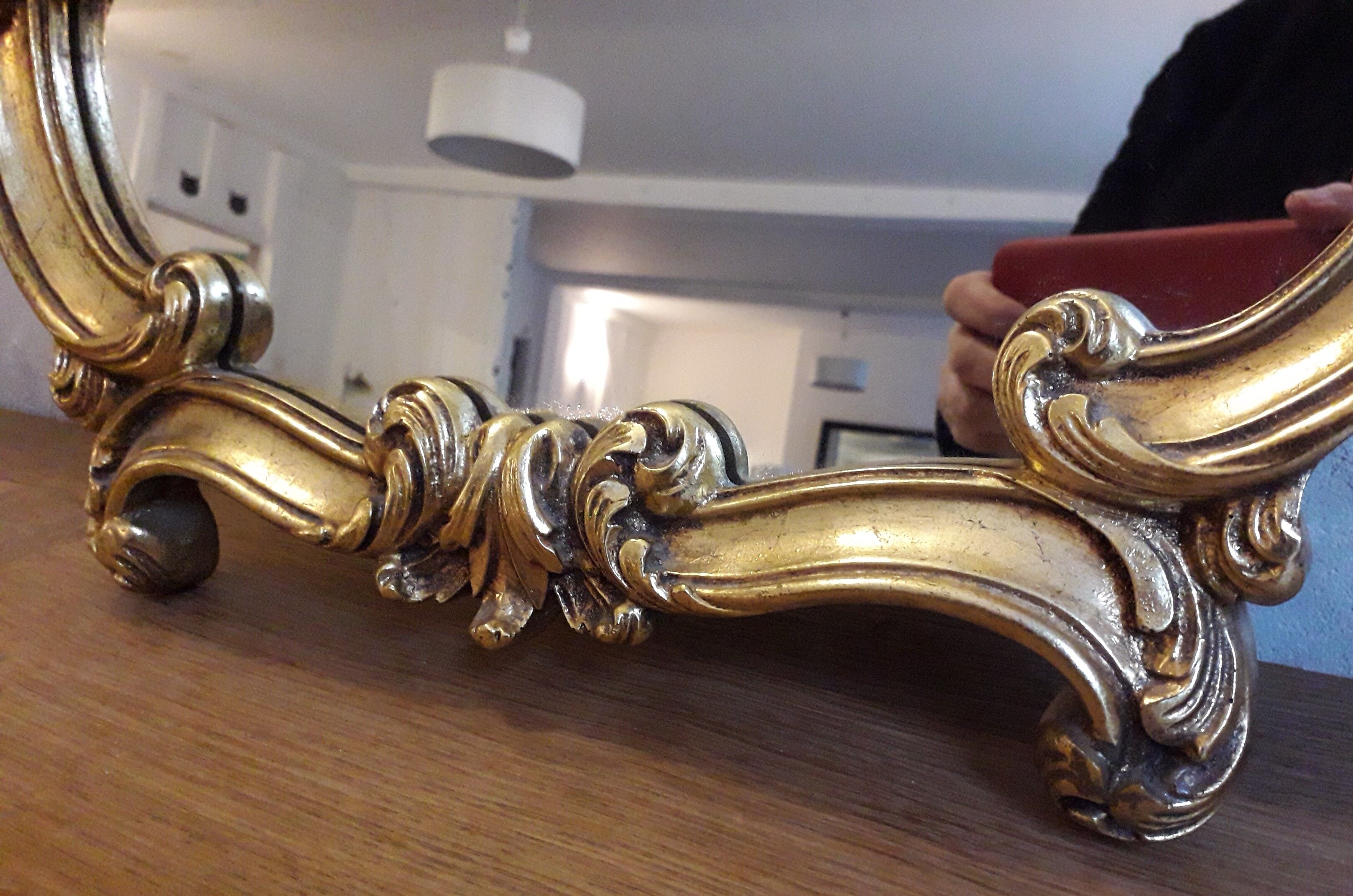 Baroque style gilded mirror