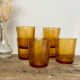 Lot de 6 verres ambrés Lever vintage