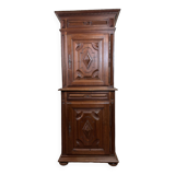Cabinet bourguignon de style louis xiii en bois massif vers 1850-1880