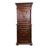 Cabinet bourguignon de style louis xiii en bois massif vers 1850-1880