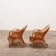 French bohemian set of 2 bamboo chairs from the 1960