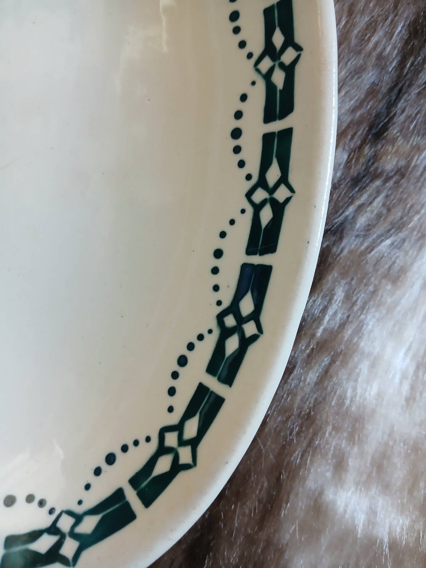 4 antique dishes in ironstone from Badonviller