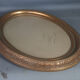 Ancien cadre oval bois stuc dor