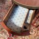 Pair of oval Louis XVI bedside tables in mahogany.