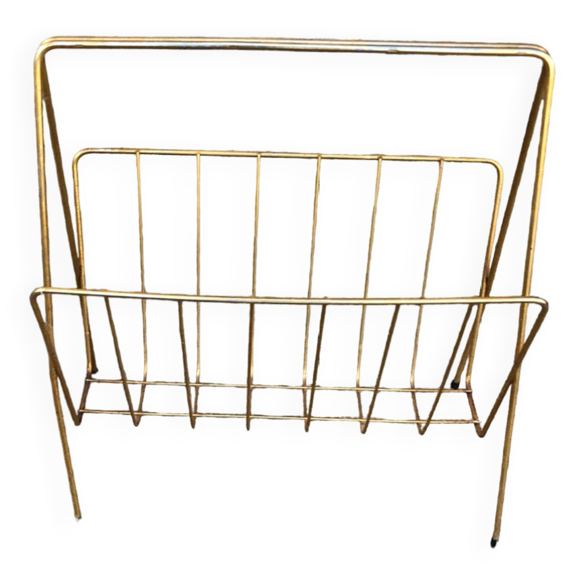 Golden magazine holder