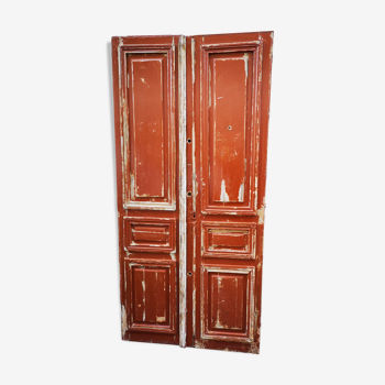 Double old entrance doors