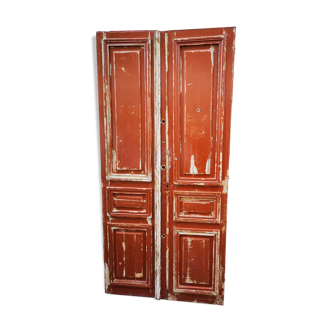 Double old entrance doors