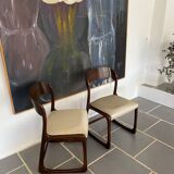 Pair of Baumann chairs model sled
