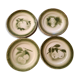 Set of 12 digoin sarreguemine fruit dessert plates