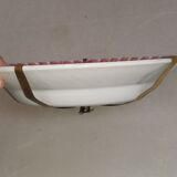 Ancien plat creux 26cm faience st amand décor au coq