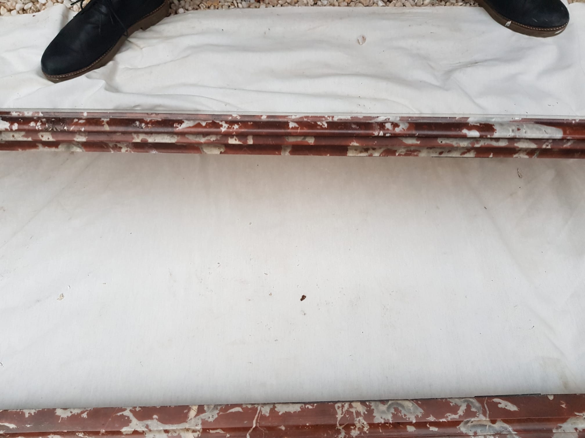 Fireplace in red marble from Languedoc