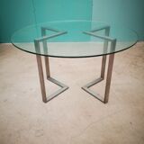Modular glass and iron table