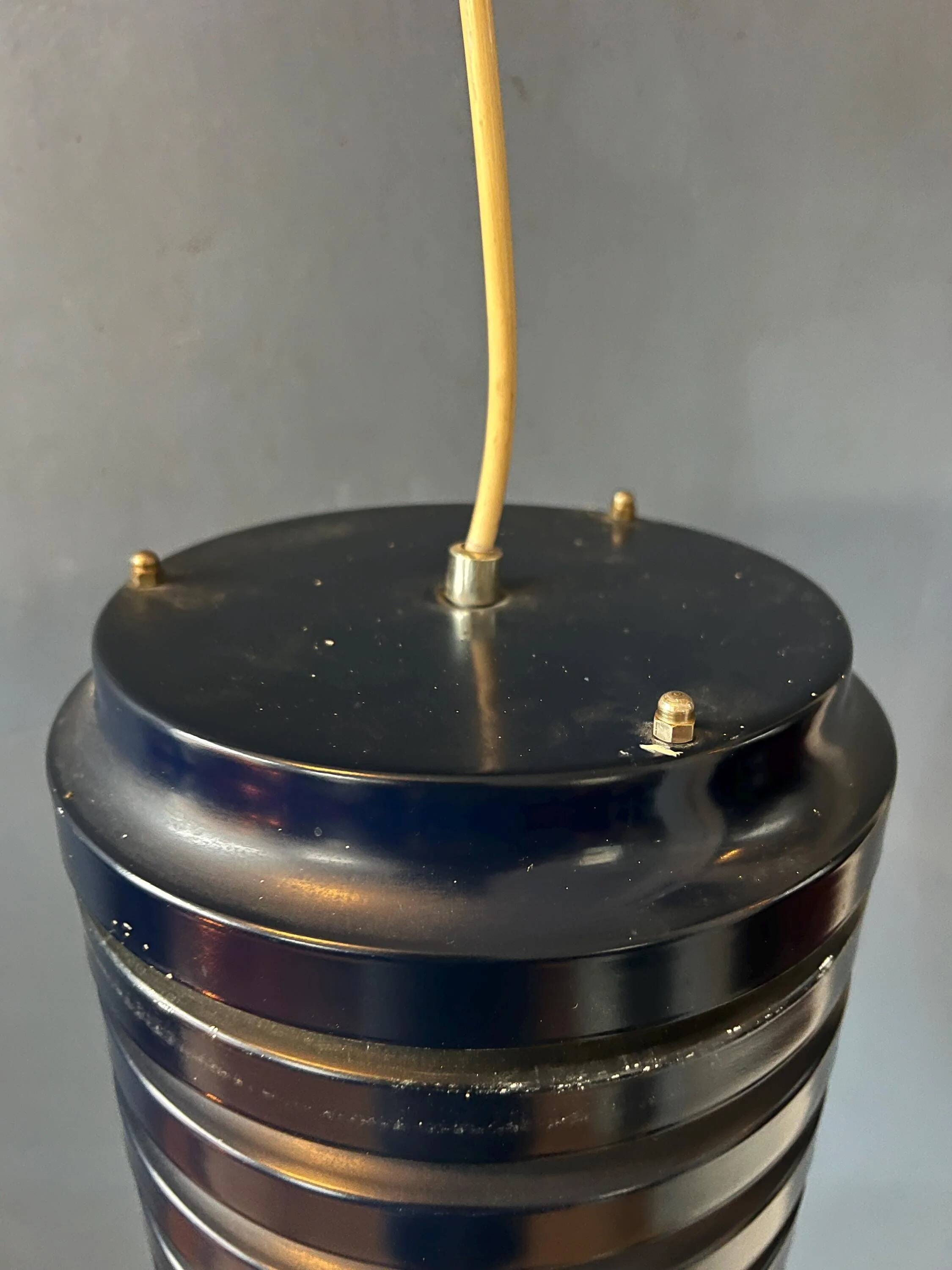 Vintage blue Danish mid-century pendant light