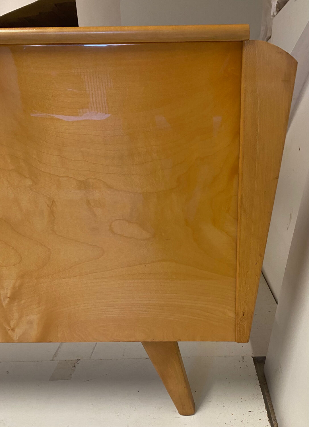 Vintage bed and bedside