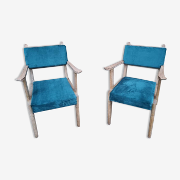 Pair of bridge armchairs