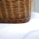 Panier vintage en rotin et en bois