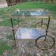 Gold-plated brass serving trolley